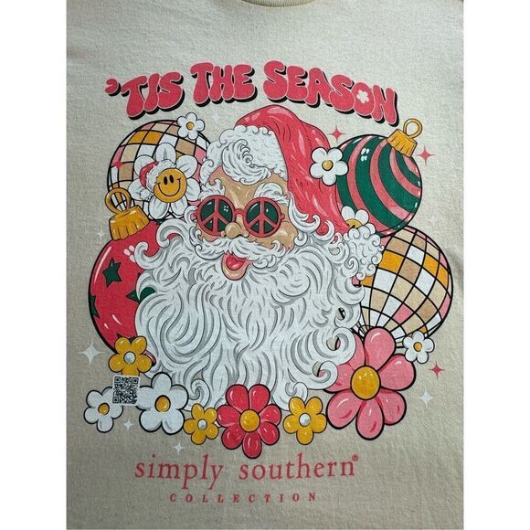 SIMPLY SOUTHERN SMALL “TIS THE SEASON” Short Sleeve Tshirt - Picture 2 of 5